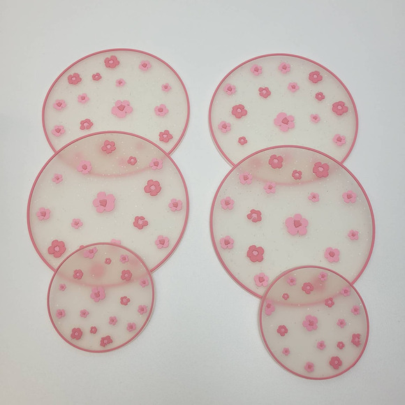 sakura cherry blossom coaster set - Picture 4 of 6